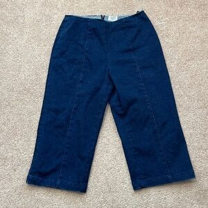 Caroline Charles High Rise Wide Leg Crop Jeans